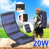 120W Foldable Solar Panel Portable Charger 5V Dual USB Charging for Camping Outdoor Power Station Cell Phone Tablet Power Bank