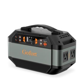 Gofort 330W Portable Power Station, 299Wh Solar Generator Backup Power Supply with 2X 110V AC Outlets, 4X 12V DC Outlets and 4X USB Outlets for Outdoo