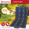 100W 18V Portable Solar Panel, Flashfish Foldable Solar Charger with 5V USB 18V DC Output Compatible with Portable Generator, Smartphones, Tablets and