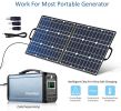 300W Solar Generator, FlashFish 60000mAh Portable Power Station Camping Potable Generator with 50W 18V Portable Solar Panel, Flashfish Foldable Solar