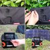 100W 18V Portable Solar Panel, Flashfish Foldable Solar Charger with 5V USB 18V DC Output Compatible with Portable Generator, Smartphones, Tablets and