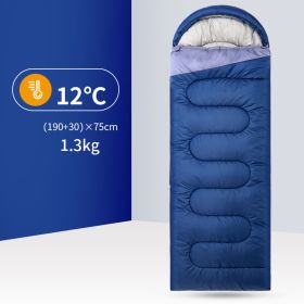 Outdoor Camping Portable Warm Trip Sleeping Bag (Option: Cyan-1.3kg)