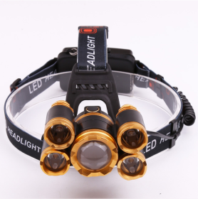 Head Torch with 3 or 5 Leds (Option: 5 heads Sensor-UK)