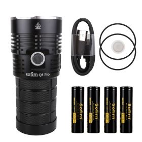 Strong Light Flashlight 18650C Port Direct Charge (Option: 6500k with battery)