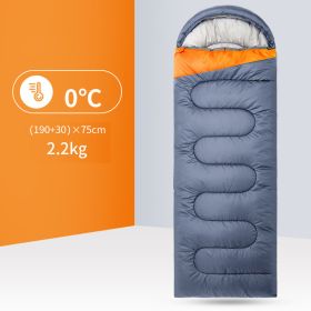 Outdoor Camping Portable Warm Trip Sleeping Bag (Option: Grey orange-2.2kg)