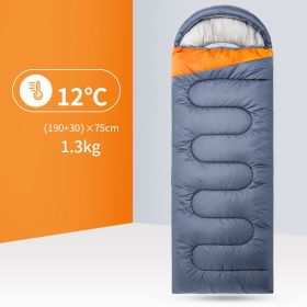 Outdoor Camping Portable Warm Trip Sleeping Bag (Option: Grey orange-1.3kg)