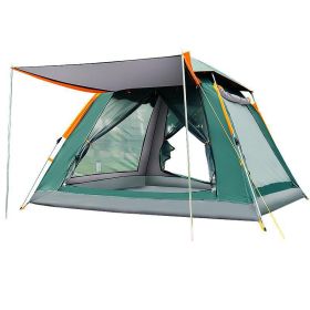 Fully Automatic Speed  Beach Camping Tent Rain Proof Multi Person Camping (Option: Upgraded silver glue green-Tents and tide MATS)