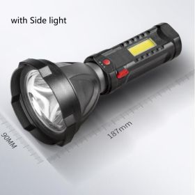 Plastic Outdoor USB Rechargeable Flashlight (Option: Side lamp)