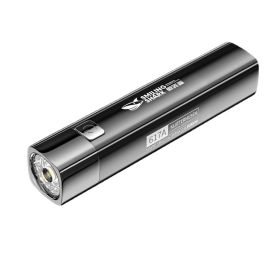 Strong Light Flashlight USB Charging Super Bright And Small (Option: Black-USB)