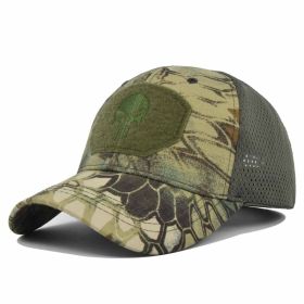 1 pc Breathable Tactical Baseball Cap; Multi-color Mesh Hat With Skull Pattern; Outdoor Hunting Hiking (Color: Color #5)