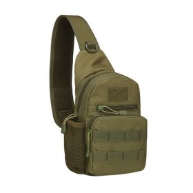 Military Tactical Shoulder Bag; Trekking Chest Sling Bag; Nylon Backpack For Hiking Outdoor Hunting Camping Fishing (Color: Army Green, material: Nylon)