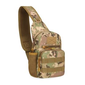 Military Tactical Shoulder Bag; Trekking Chest Sling Bag; Nylon Backpack For Hiking Outdoor Hunting Camping Fishing (Color: CP, material: Nylon)