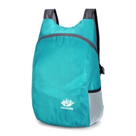 Lightweight Foldable Nylon Hiking Backpack For Camping Hiking Climbing Trekking (Color: Lake Blue)