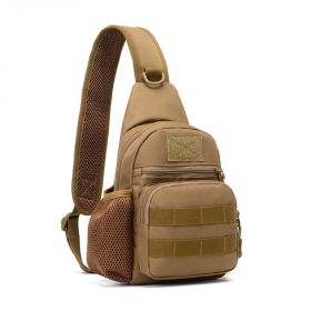 Tactical Shoulder Bag; Molle Hiking Backpack For Hunting Camping Fishing; Trekker Bag (Color: Khaki)
