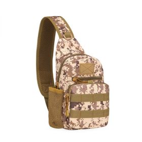 Tactical Shoulder Bag; Molle Hiking Backpack For Hunting Camping Fishing; Trekker Bag (Color: Desert Digital)