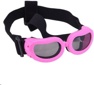 Pet Goggles Dog UV Protection Glasses Waterproof Windproof Anti-Fog Eye Glasses (Color: Pink)