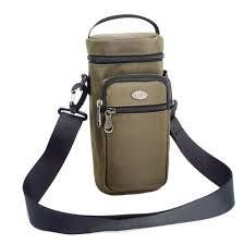 Pouch Bag Sports Water Bottles Tactical Molle Water Bottle Pouch Military Drawstring Water Bottle Holder Mesh Water Bottle Carrier (Color: Brown)