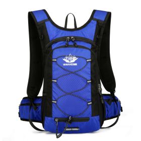 Hydration Pack Backpack For Running Hiking Cycling Climbing Camping Biking Cycling Bag Separate 2L Water Bladder (Color: Blue)