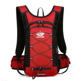Hydration Pack Backpack For Running Hiking Cycling Climbing Camping Biking Cycling Bag Separate 2L Water Bladder (Color: Red)