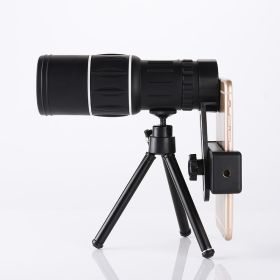 16X52 HD Monocular Telescope For Outdoor Hunting Camping Bird Watching (Color: Telescope + Clip + Tripod)