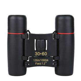 30x60 Zoom Mini Outdoor Binoculars Folding Telescopes 126/1000m Focusing Vision Hunting Telescope (Ships From: China, Color: Black)