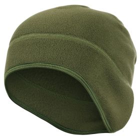 Winter Warm Ear Cover Cap Soft Men Women Ski Snowboard Cycling Beanies Hiking Polar Fleece Running Windproof Hat (Color: Army Green)