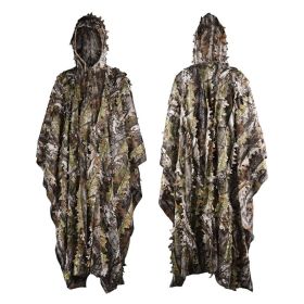 Kylebooker 3D Maple Leafy Hunting Camouflage Poncho Ghillie Suit Sniper Clothing Camo Cape Cloak (Size: XL/XXL)