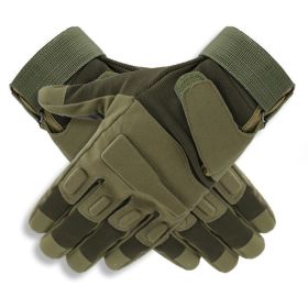 Tactical Military Combat Gloves with Hard Knuckle for Hunting, Shooting, Airsoft, Paintball, Hiking, Camping, Motorcycle (Color: Green, Size: X-Large)
