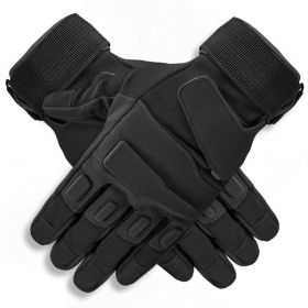 Tactical Military Combat Gloves with Hard Knuckle for Hunting, Shooting, Airsoft, Paintball, Hiking, Camping, Motorcycle (Color: Black, Size: X-Large)