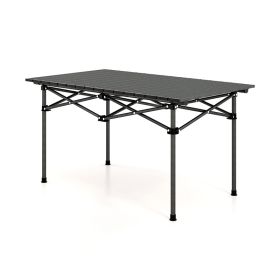 Folding Outdoor Camping Table W/Carrying Bag (Color: Black, Type: Camping Table)