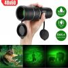 40x60 Day Night Vision HD Optical Monocular Hunting Camping Handheld Telescope Life Waterproof, Anti-Fog Monocular Suitable For Observing Nature Anima