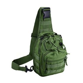 Outdoor Sling Bag Crossbody Pack Chest Shoulder Backpack (Color: Green, Type: Mountaineering Bag)