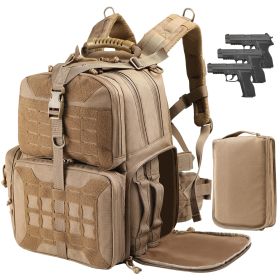 Tactical Range Pistol Backpack (Color: Tan)