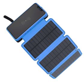 25000 mAh Solar Power Bank (Color: Blue)