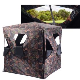 Outdoor Hunting Blind Portable Pop-Up Ground Tent (Color: Camouflage B, Type: Ground Tent)