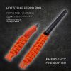 Hot Strike Ferro Rod Fire Starter | Emergency Ferrocerium Tool with Premium Striker and Lanyard with Buckle | Large Flint & Steel Survival Kit (5 x 1/