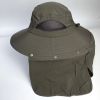 Wide Brim Fisherman's Hat with Neck Flap; Adjustable Waterproof Quick-drying Outdoor Hiking Fishing Cap For Men Women