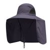 Wide Brim Fisherman's Hat with Neck Flap; Adjustable Waterproof Quick-drying Outdoor Hiking Fishing Cap For Men Women