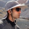 Wide Brim Hat with Neck Flap, Adjustable Waterproof Quick-drying Outdoor Hiking Fishing Men Women