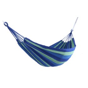 Outdoor Thickened Canvas Leisure Hammock (Option: Solo Blue Stripe 280x80)